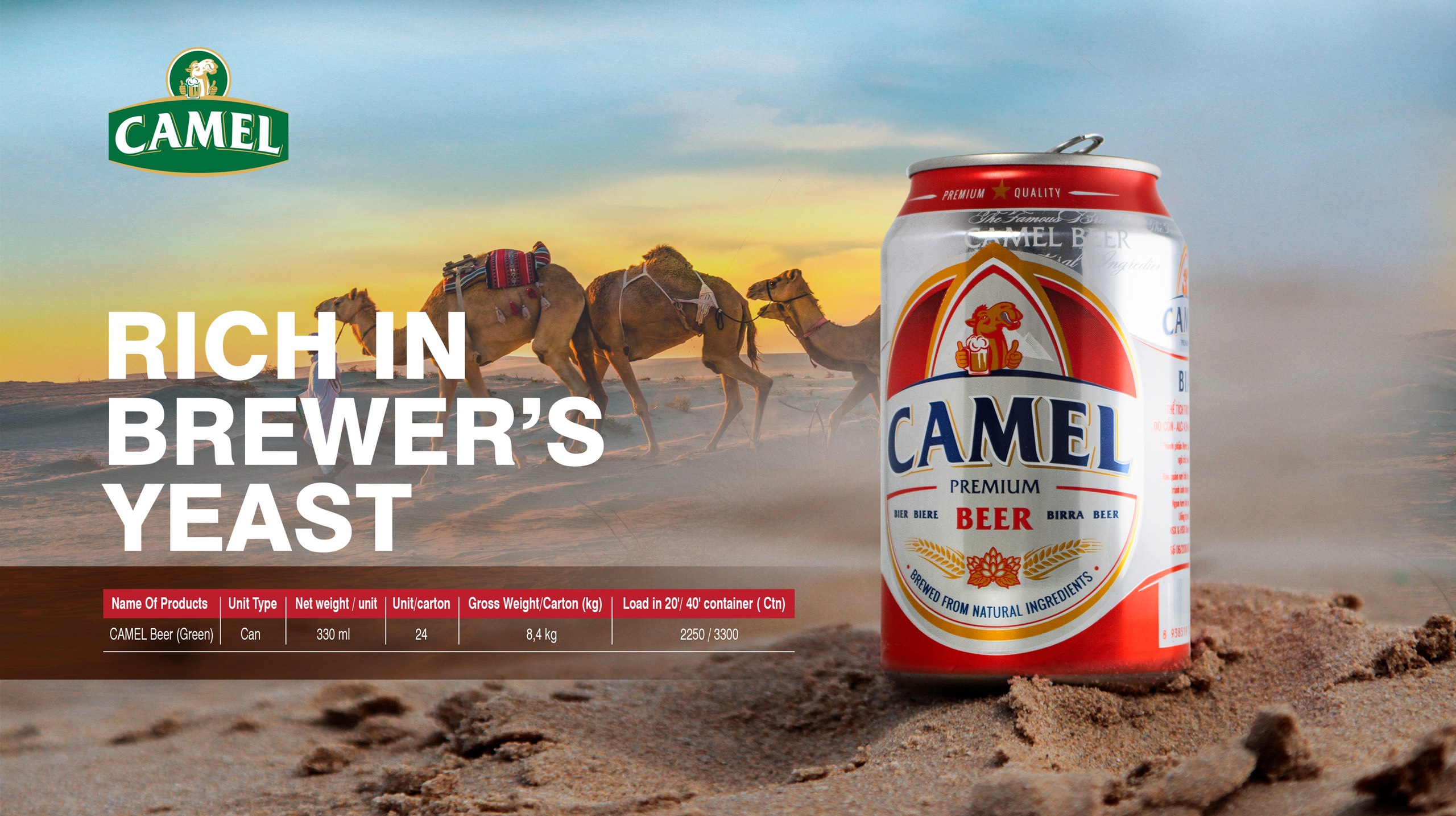 Camel Beer Stout OEM Brand Private Label Lager Best Price Wholesale Packaged in Bottle